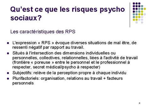 Prvention Des Risques Psycho Sociaux Groupe De Travail