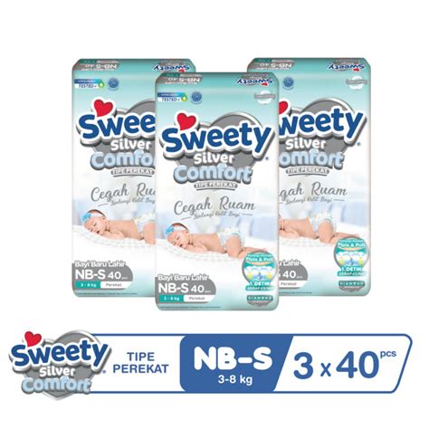 Sweety Silver Comfort NB S 3x40s Bundle Isi 3 Lazada Indonesia