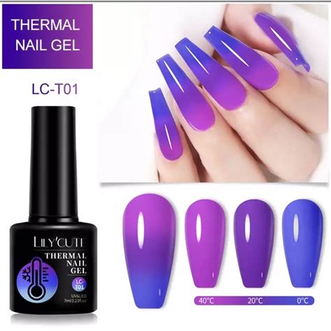 Esmalte em gel térmico 7 ML muda de cor conforme a temperatura