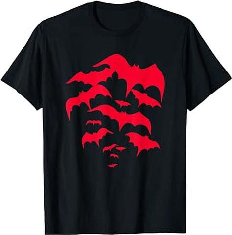 Swarm Of Flying Bats Vampires Bloodsucker Halloween Red T Shirt