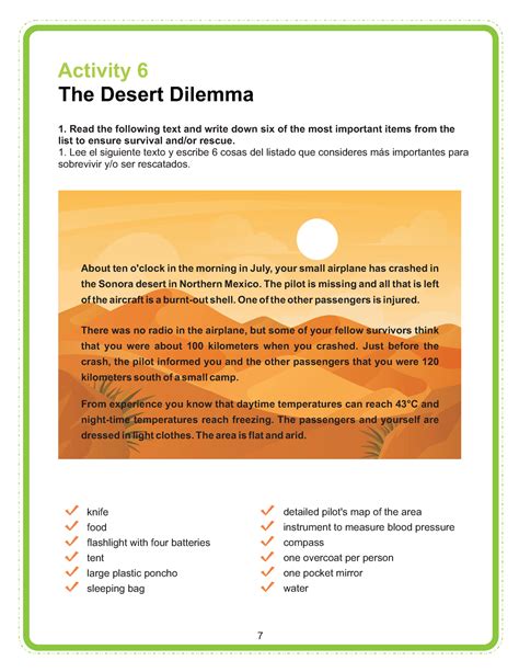 Act Th Rd T Activity The Desert Dilemma Read The