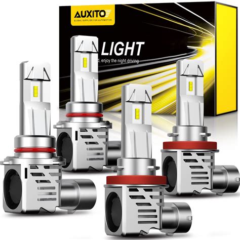 AUXITO 9005 Hb3 H11 Led Headlight Bulbs Combo High Low Beam