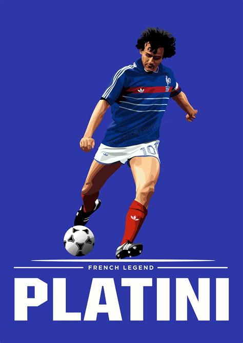 Michel Platini France Football Legend Art Print - Etsy UK | France art ...