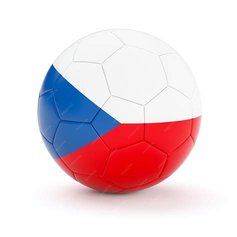 Premium Photo | Czech republic soccer football ball with czech flag