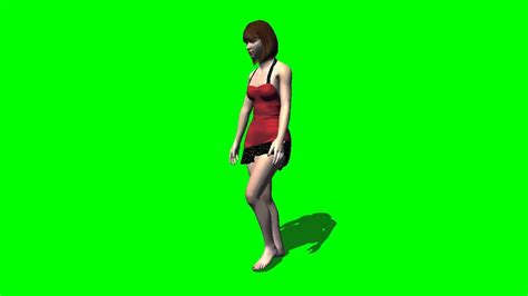 Beach Girl Walk Animation Green Screen Effects Free Use Youtube