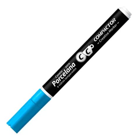 Caneta Creative Marker Porcelana Compactor Azul Claro MercadoLivre