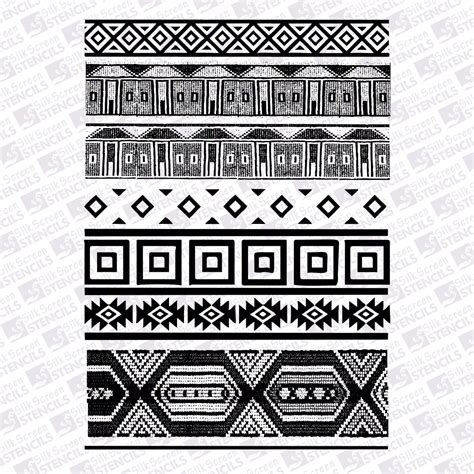 Ndebele pattern | Silkscreen Stencils