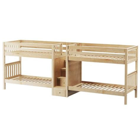 Maxtrix: Twin Quadruple Bunk Bed with Stairs – Westchester Kids & Cribs