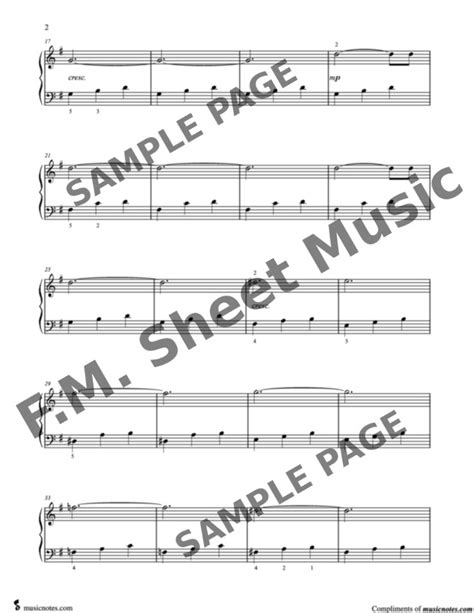 Moonlight Sonata (Easy Piano) By - F.M. Sheet Music - Pop Arrangements ...