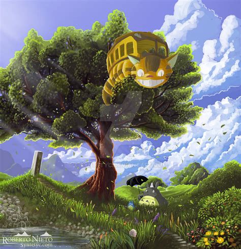 Totoro and Catbus by Syntetyc on DeviantArt