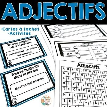 Adjectifs French Adjectives By Michelle Dupuis Education French Francais