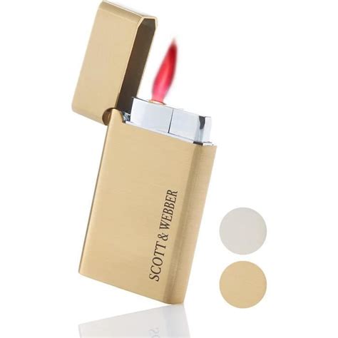 Briquet Tempête Gaz Avec Flamme Jet Briquet En Métal Rechargeable