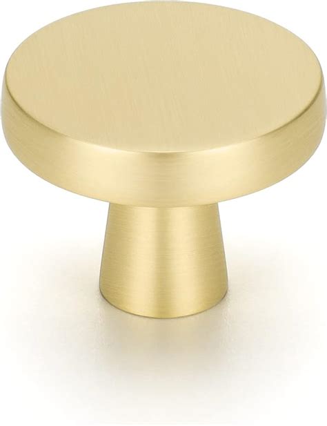 OYX Brushed Brass Cabinet Knobs 12PACK Gold Cabinet Knobs Round Knobs