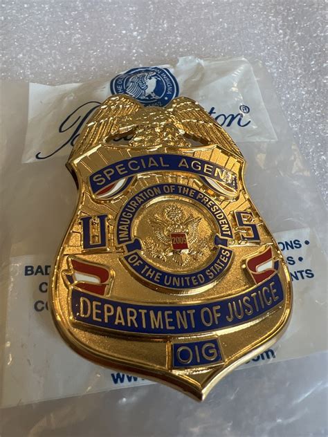 Collectors Badges Auctions Special Agent Department Of Justice Oig