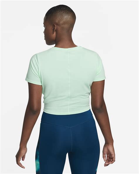 Haut court torsadé à manches courtes Nike Dri FIT One Luxe pour femme