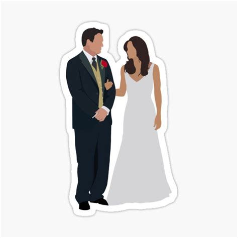 "Chandler and Monica wedding" Sticker for Sale by piglet83 | Redbubble