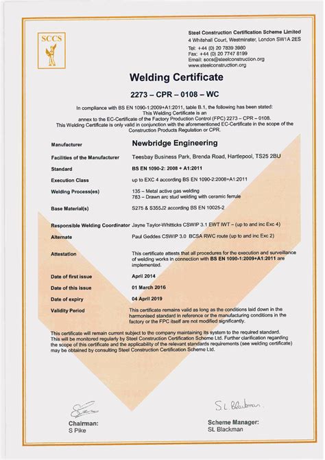 Accreditations Newbridge Engineering Ltd