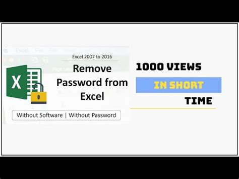 How To Unlock The Password Protected Excel Sheet YouTube