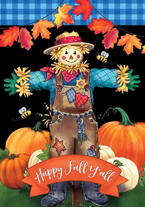 Scarecrow Flag Fall Flag Fallgarden Flag Small Garden Flag Double