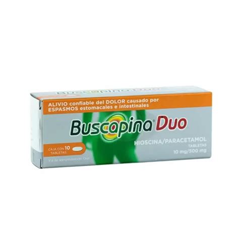 Buscapina Duo 10Mg 500Mg Caja Con 10 Tabletas