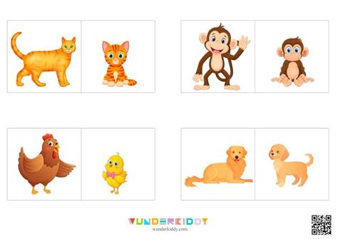 Дидактическая игра «Мама и малыш» - распечатать PDF для А4 | Детеныши ...