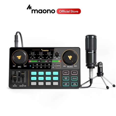 Maono AM200 S1 Sound Card Condenser Microphone Set Professional Sound