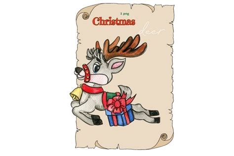 DEER CLIPART CHRISTMAS Scene Graphic by ArtsByLeila · Creative Fabrica