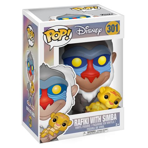 Amazon.com: Funko POP Pop Disney Lion King-Rafiki with Simba Toy ...