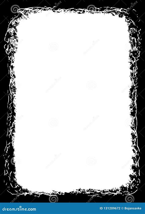 Abstract Black Photo Edges For Portrait Photos Stock Illustration