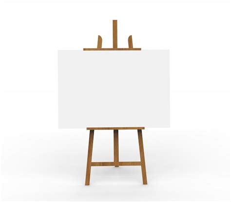 Premium Photo Blank Canvas On A Wooden Easel