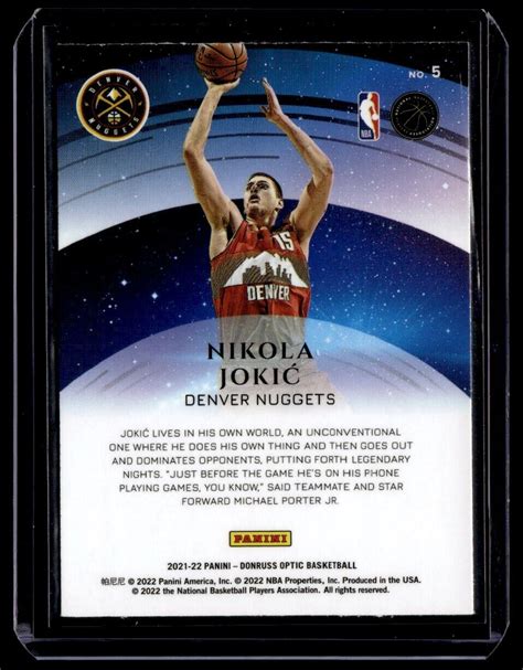 Panini Donruss Optic Nikola Jokic Star Gazing Denver Nuggets