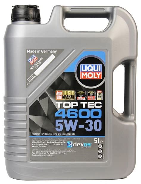 Olej Silnikowy Liqui Moly Top Tec 4600 5w 30 5l 8033 Cena W