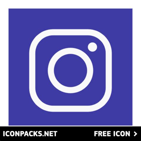 Free Instagram Dark Blue Square SVG, PNG Icon, Symbol. Download Image.