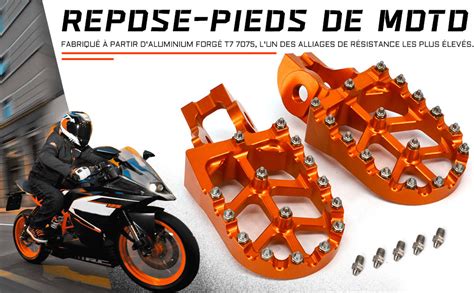 Amazon Fr Jfg Racing Cale Pied Moto Repose Pieds Moto Offroad Cnc