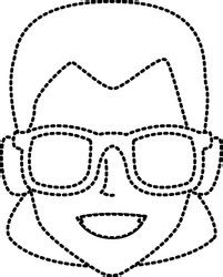 Geek Man Cartoon Royalty Free Vector Image Vectorstock