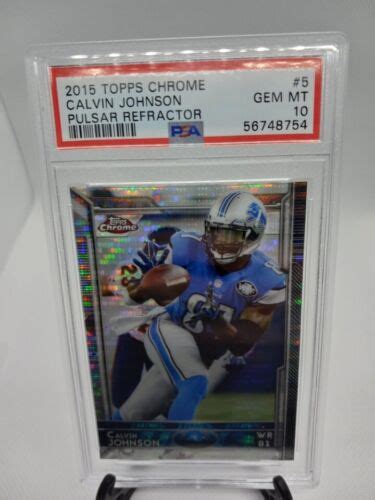 Topps Chrome Refractor Calvin Johnson For Sale Online Ebay