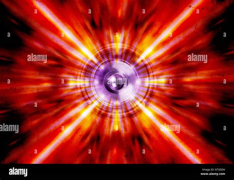 Audio speaker explosion on a red background Stock Photo - Alamy