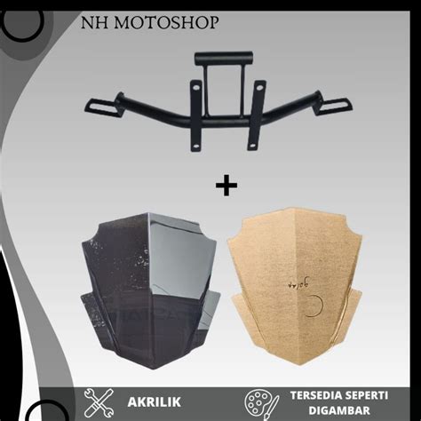 Jual PAKET BREKET VISOR 40 CM HONDA BEAT FI BRACKET VISOR PLUS VISOR