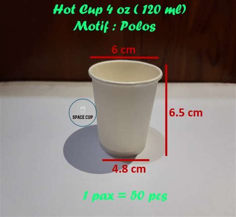 Promo Paper Hot Cup Gelas Kertas Oz Ml Polos Isi Pcs Diskon Di Seller Mafia Dapur