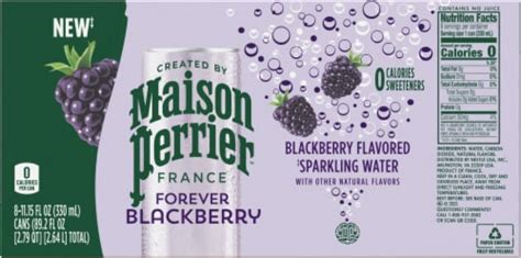 Maison Perrier Blackberry Flavored Sparkling Water Cans 8 Pk 11 15