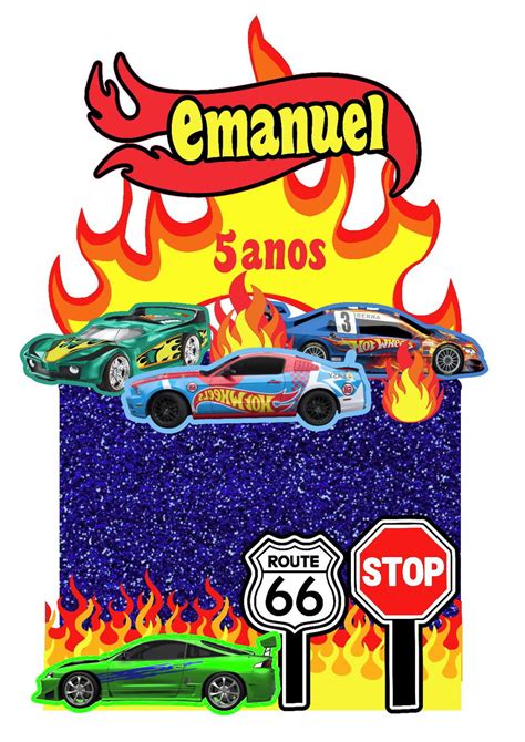 Arquivos De Corte Digital Topo De Bolo Hot Wheels Elo