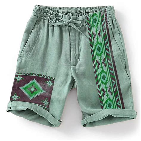 Mens Graphic Shorts Summer Shorts Beach Shorts Mid Waist Designer