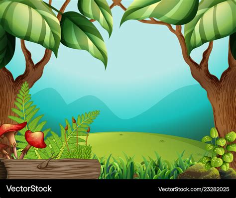 A Green Jungle Template Royalty Free Vector Image