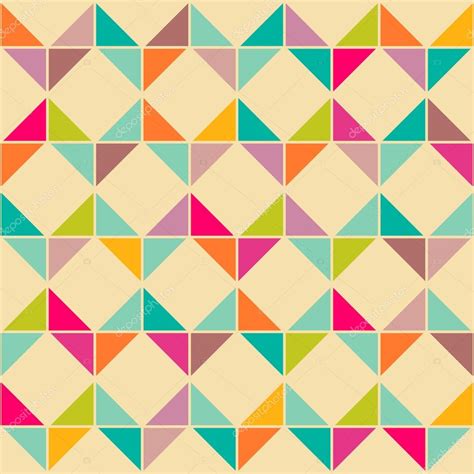 Abstract Retro Geometric Seamless Pattern Stock Vector Heizel