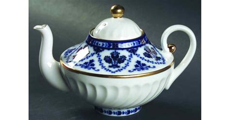 Cobalt Frieze Individual Teapot Lid By Lomonosov Replacements Ltd