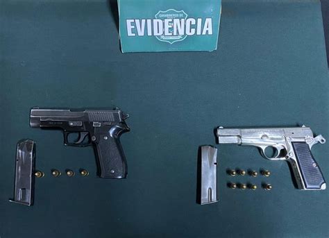 Carabineros Detiene A 4 Sujetos Que Portaban Armas De Fuego