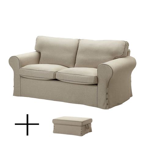 Ikea Ektorp 2 Seat Sofa And Footstool Slipcovers Loveseat Ottoman Cover