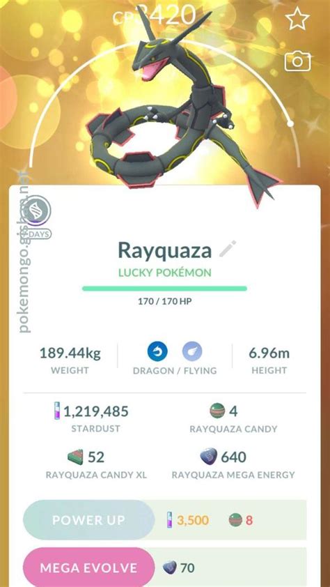 Shiny Rayquaza - Pokemon Go