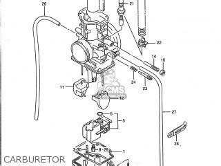 Suzuki RM250 1989 K USA E03 Parts Lists And Schematics