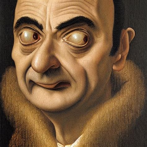 Krea Ai A Painting Of Mr Bean By Leonardo Da Vinci